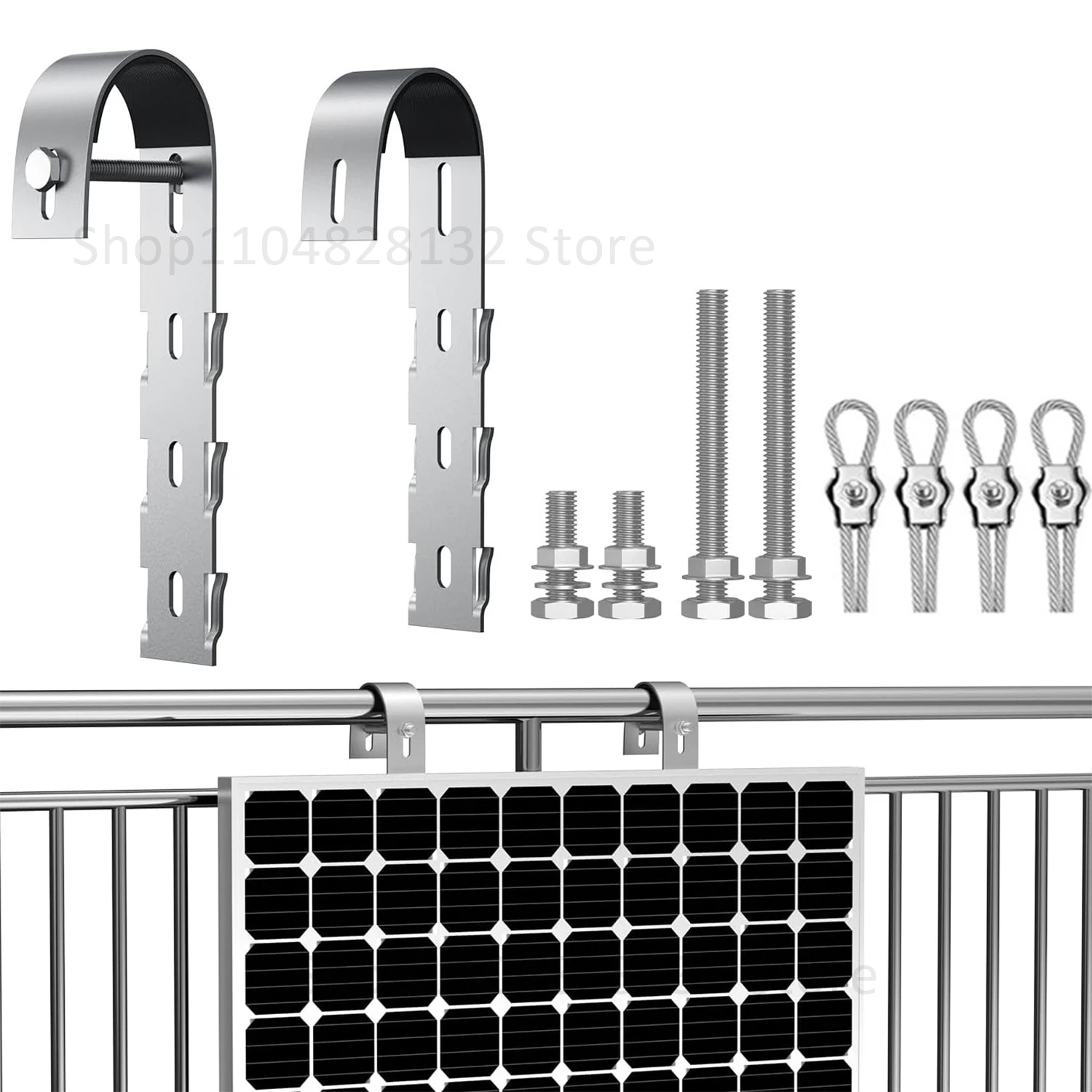 Photovoltaik-Solarpanel-Haken, RV-Solarpanel-Montagehalterung, Edelstahl-Montagehaken für Balkon, Wohnmobilfenster, Garten