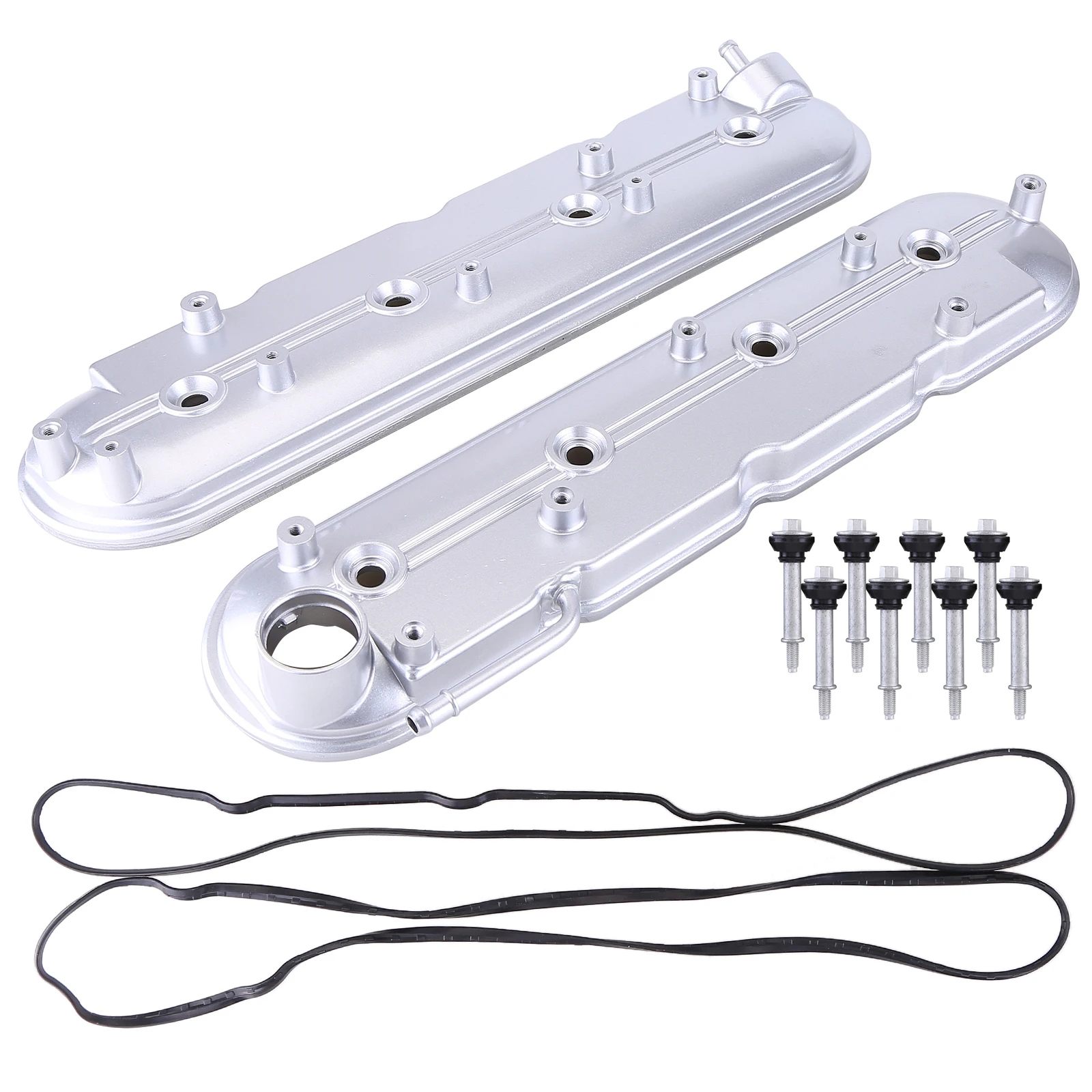 シボレー シルバラード GMC シエラ バルブカバー 1999-2008 (左右ペア取り付け) 12570427、12582224に適合