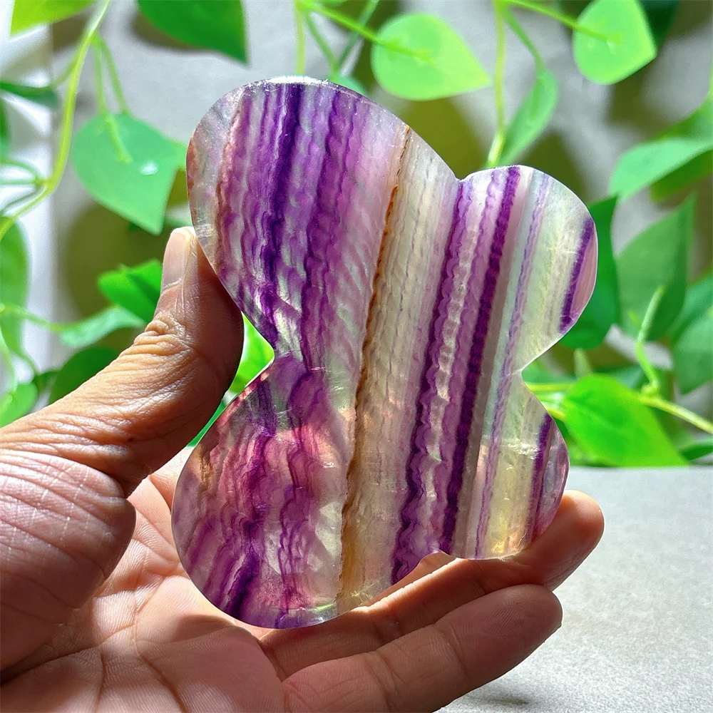 Rainbow Fluorite Double Wing Crystal Natural Stone Quartz Stone Minerals Home Decoration Reiki Love Craft Gifts Energy Healing