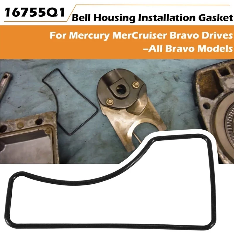 6pcs/set 16755Q1 Bell Housing Installation Gasket Seal Kit for Mercury MerCruiser Bravo I II III Drives Boat Accessories Marine