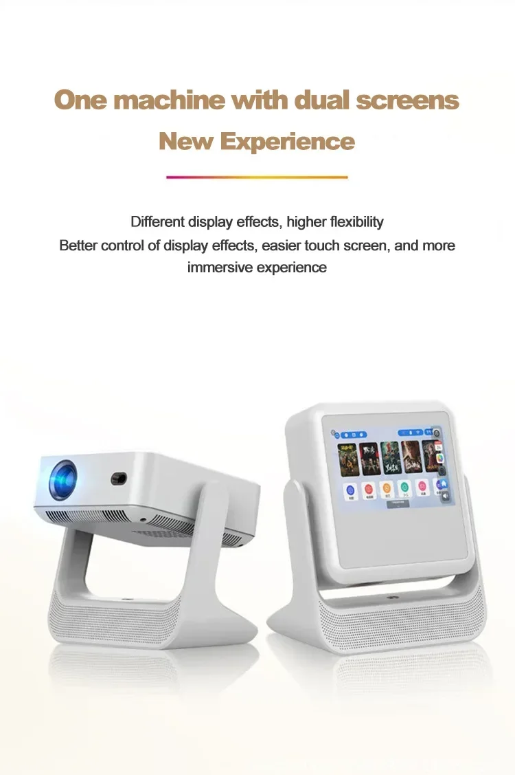 C3 Flick Smart Projector with Touch Screen Pad Android OS 5G Wifi Bluetooth 4K Projectors & Presentation Equipments