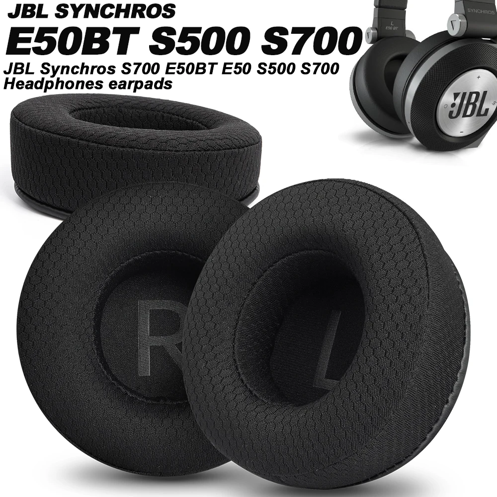 Almohadillas para auriculares JBL Synchros S700 E50BT E50 S500 S700, almohadillas de repuesto para auriculares, fundas de memoria de tela, esponja de proteína suave