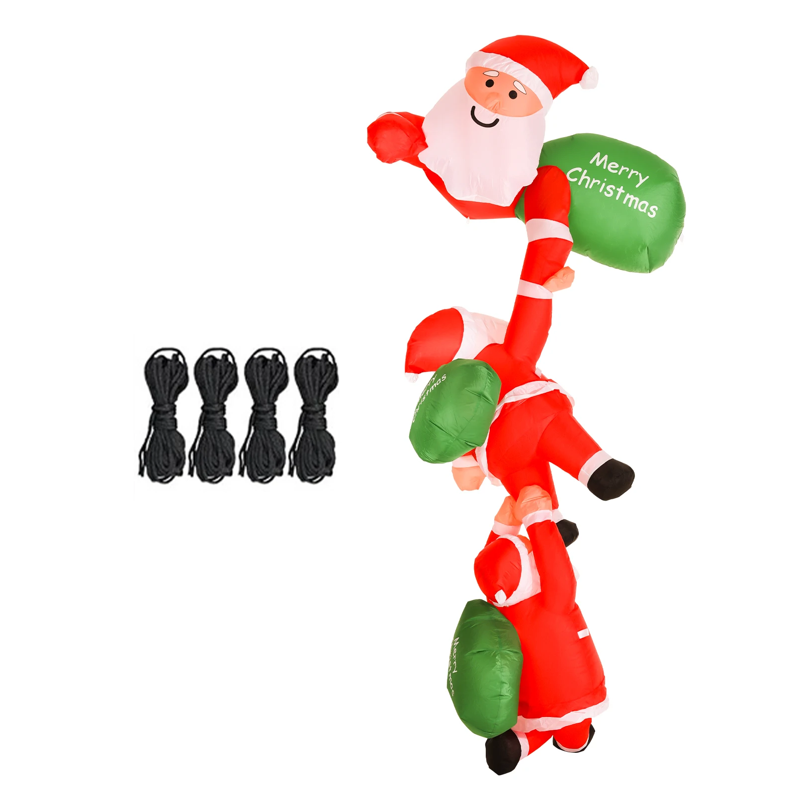 

Электрический надувной светящийся рождественский декор Санта-Клауса с 6 светодиодами, гигантский рождественский надувной декор 7,8 фута, новинка, водонепроницаемый