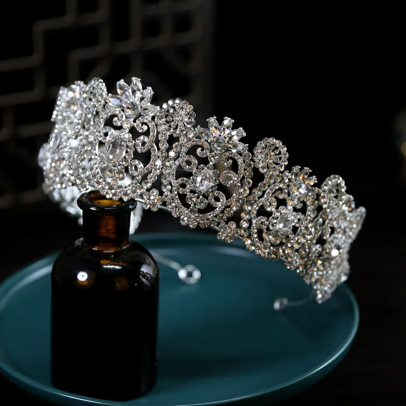 CC Hair Crowns Wedding Hair Accessories Bridal Headbands Engagement Jewelry 100% Handmade Luxury Tiara Crystal Coronets AN076