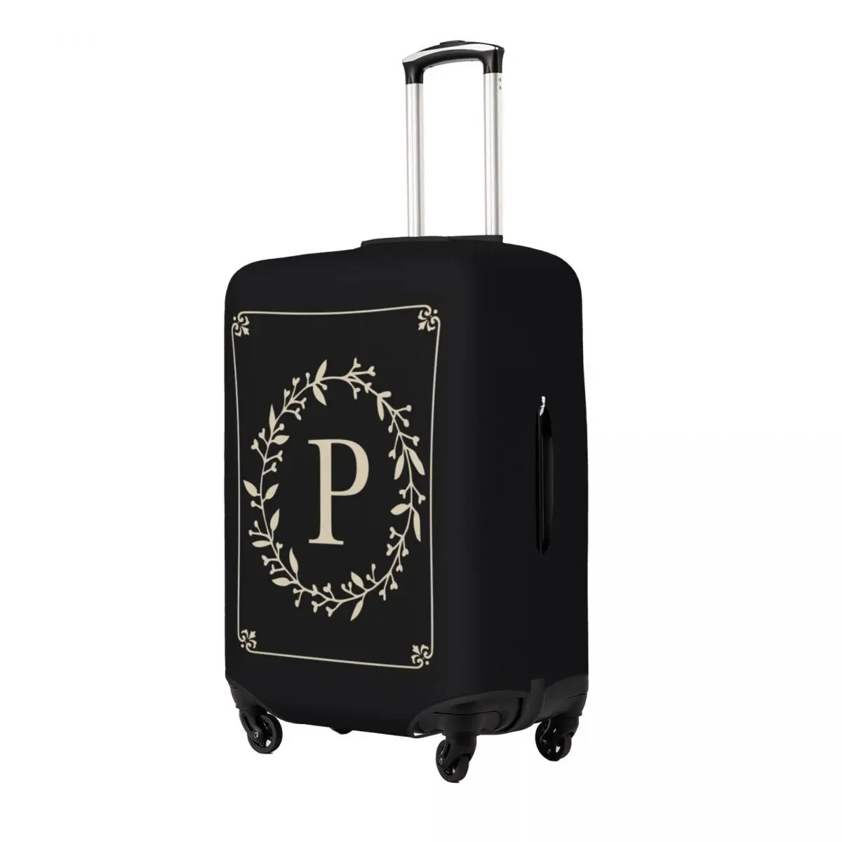 Classic Monogram Letter P Print Luggage Protective Dust Covers Elastic Waterproof 18-32inch Suitcase Cover Travel Accessories