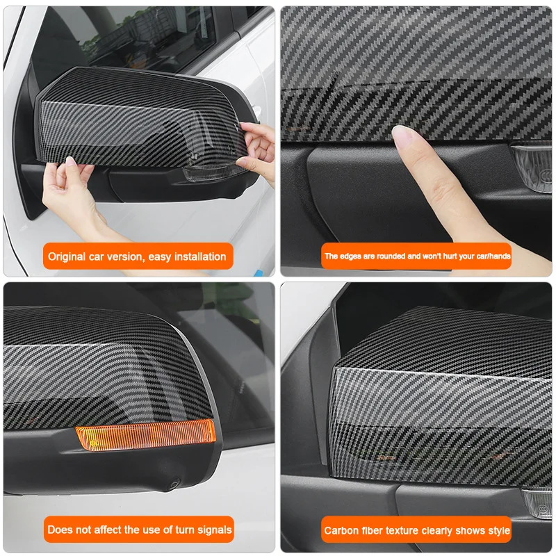 Untuk Ford Ranger Wildtrak T9 2022 2023 2024 Penutup Cangkang Casing Kaca Spion Mobil, Aksesori Otomotif Eksternal Lapisan Serat Karbon