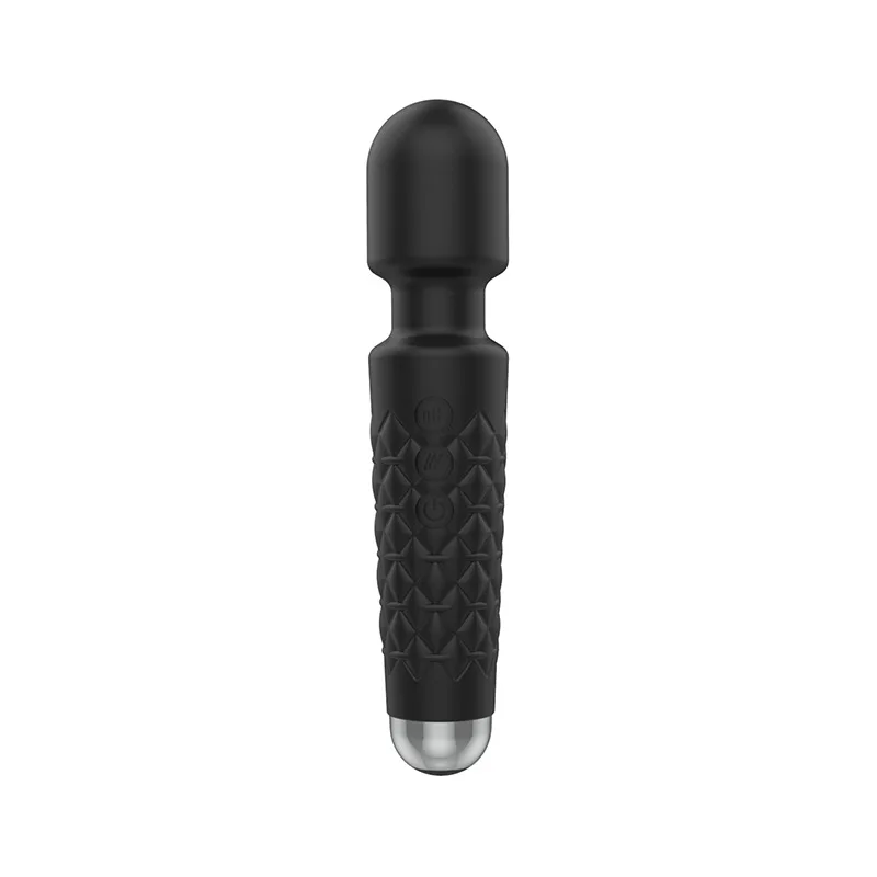 Handheld Cordless Personal Wand Massager – Waterproof, USB Rechargeable, 20 Vibration Patterns, 8 Speeds, Memory Feature