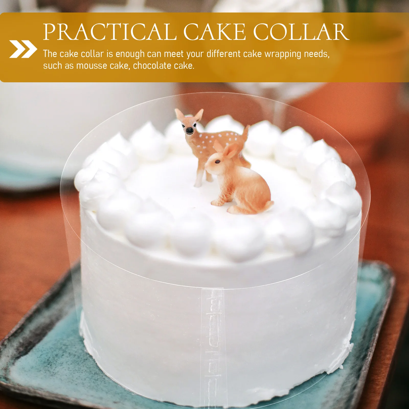 

Mousse Collar Transparent Plastic Decor Baking Wrapping Supplies Diy Cake Decoration For Chocolate Pastry Cakes Cake