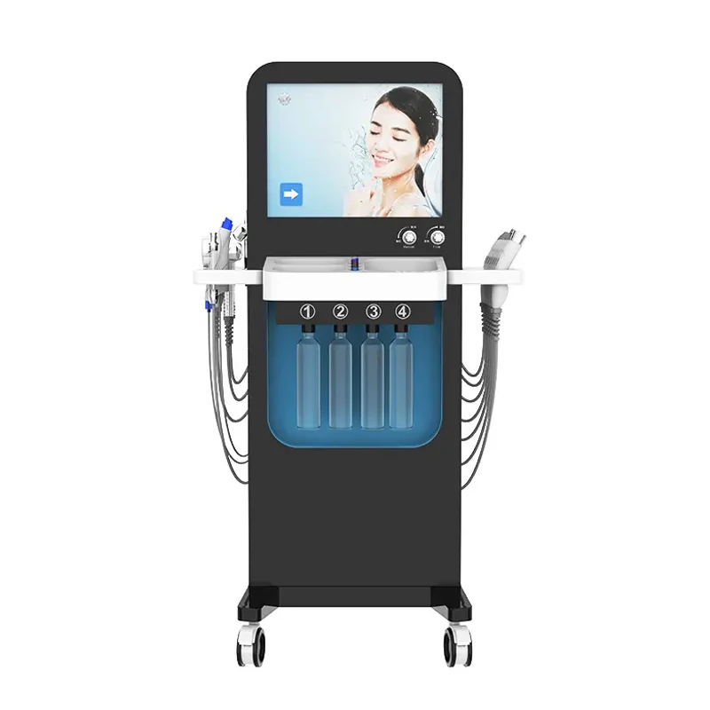 13 in 1 Hydrofacial Skin Management System Oxygen Hydradermabrasion Blackhead Removal Exfoliator Beauty Salon Spa Equipment