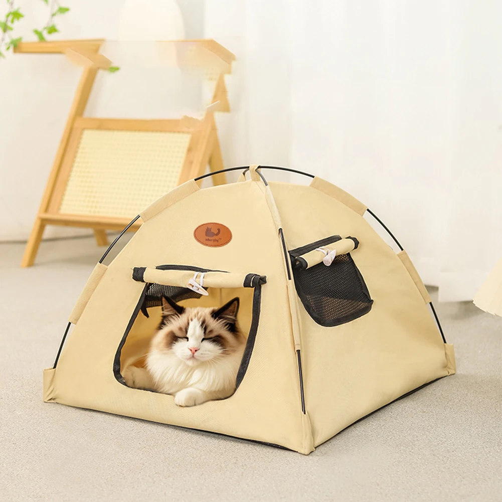 Camping Trip 40*40*38cm Breathable Cat Tent Camping Pet Tent Versatile Use Washable Fabric Waterproof Oxford Cloth
