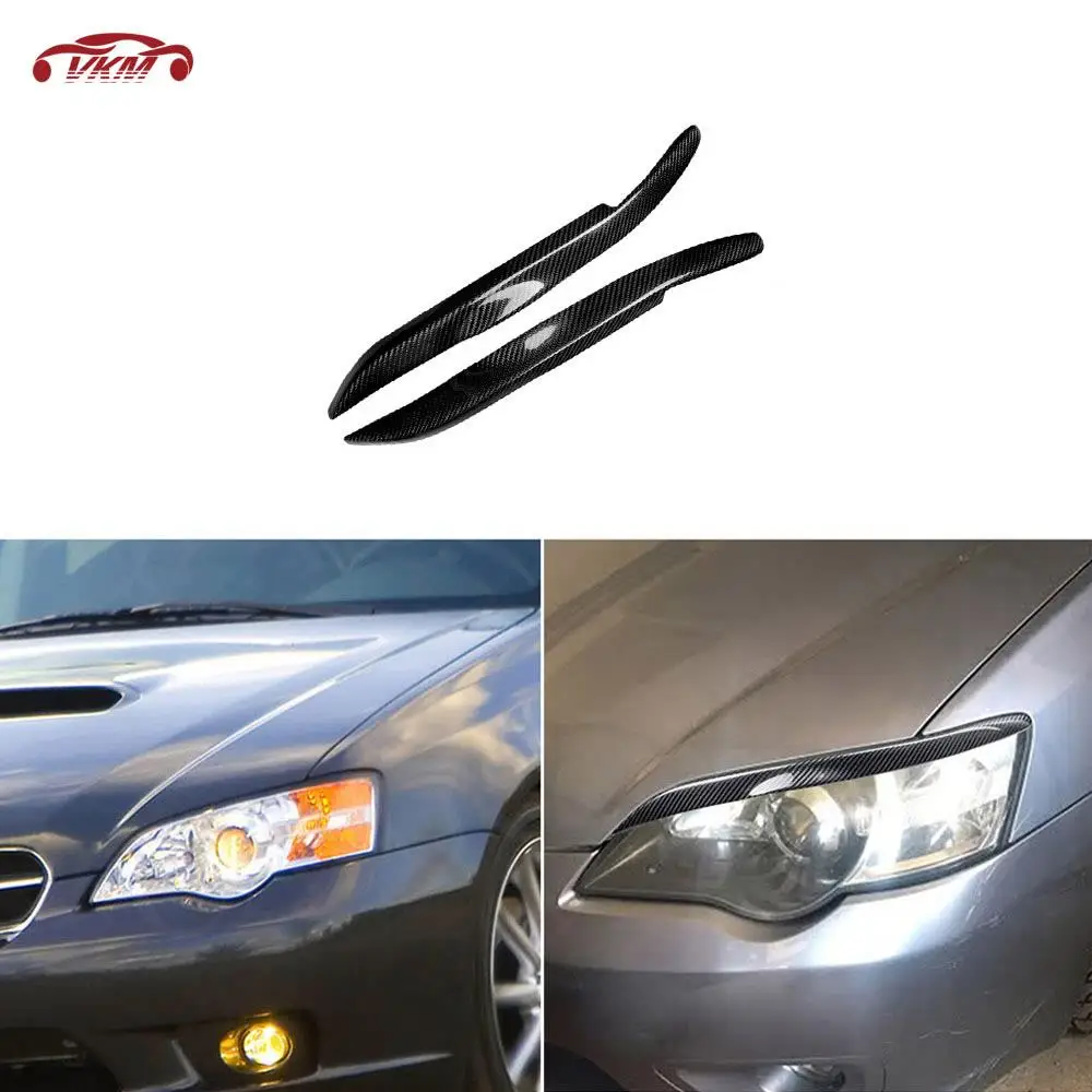 

Car Carbon Fiber Headlight Eyebrow Eyelid Sticker Trim Body kit for Toyota Subaru 2006-2008 Foglamp External Facelift Decoration