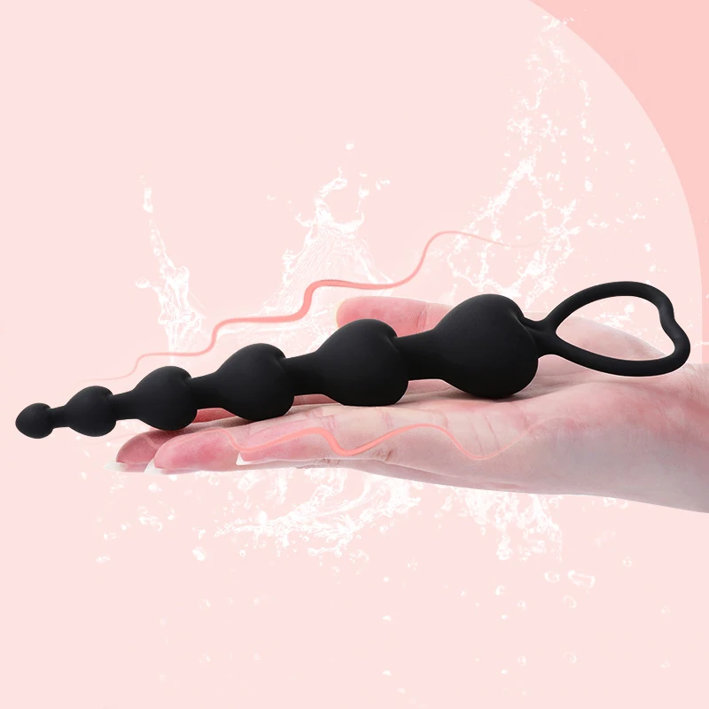 Sex Masturbators Soft Silicone Anal Plug Prostate Massager Bdsm Erotic Toy In Couple Gay Erotic Pull Beads Butt Dilator Massager