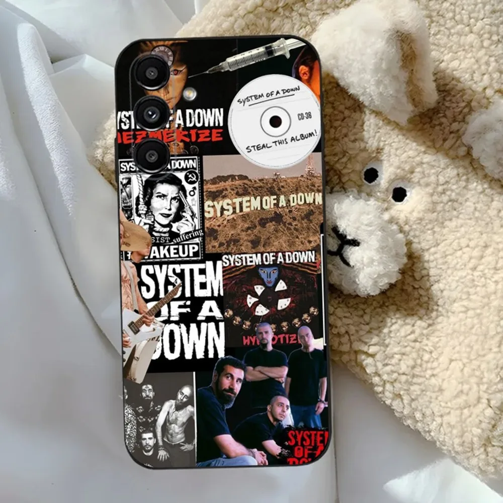 Band S-System of a D-Down Phone Case For Samsung S24,23,22,30,21,10,9,Ultra,Plus,Lite,FE,5G Black Soft Case