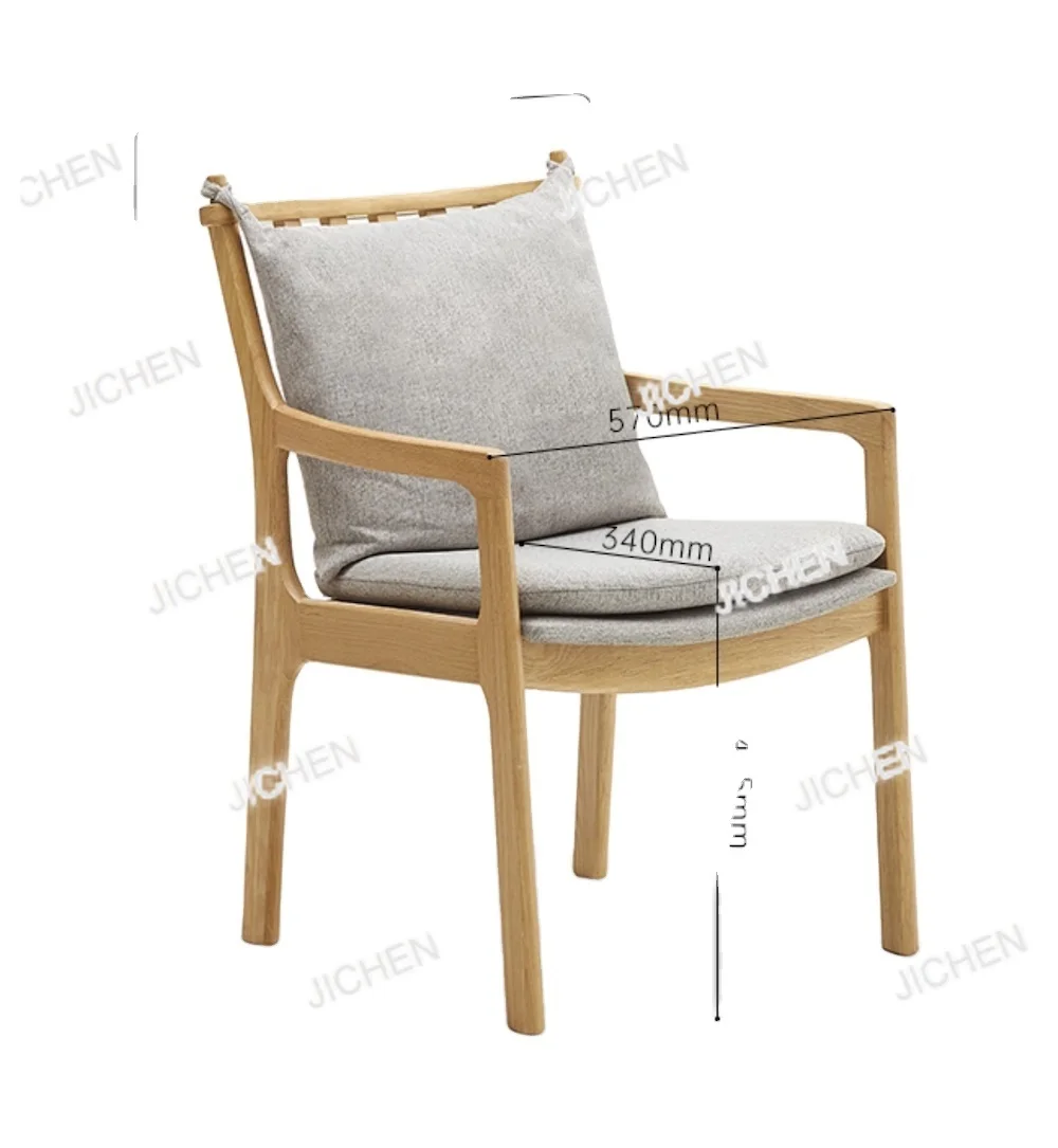 

HG M2125 Modern Minimalist White Oak Stand-up Bar Dining Chair