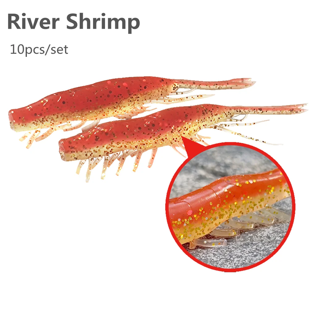 Soft Silicone Bait Biting Shrimp Carp Bass Pike Fishing Lure Gamba Gambas Gambita Lure Sea Fishing Worm Swimbait Rockfishing