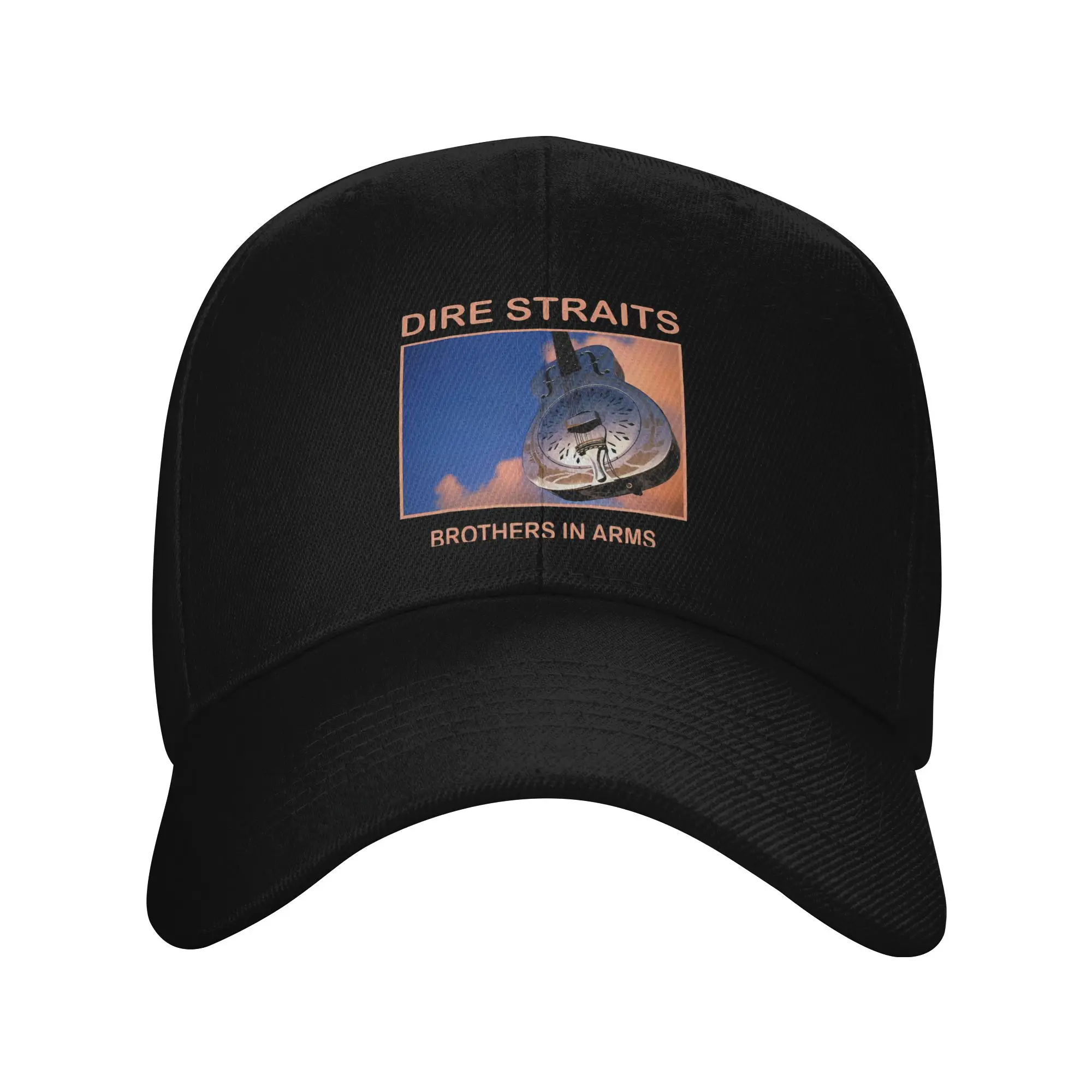 Dire Straits Brothers In Arms Guitar Trendy Baseball Cap Backyard Leisure Nylon Peaked Cap