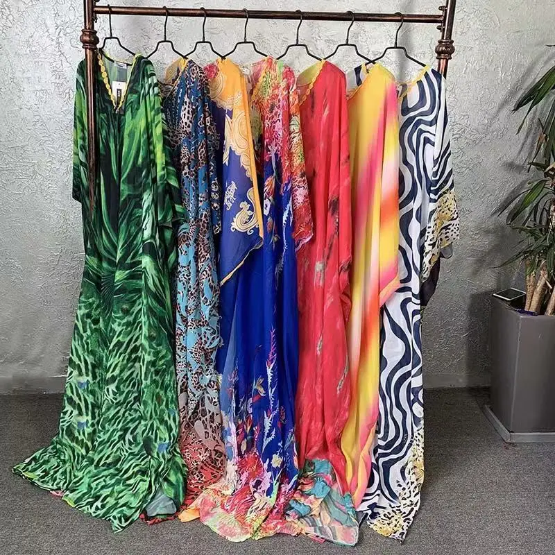 2024 New Fashion Summer African Dresses For Women Two Piece Pant Set Dashiki America Ladies Long Abaya + Pants Suits Dress