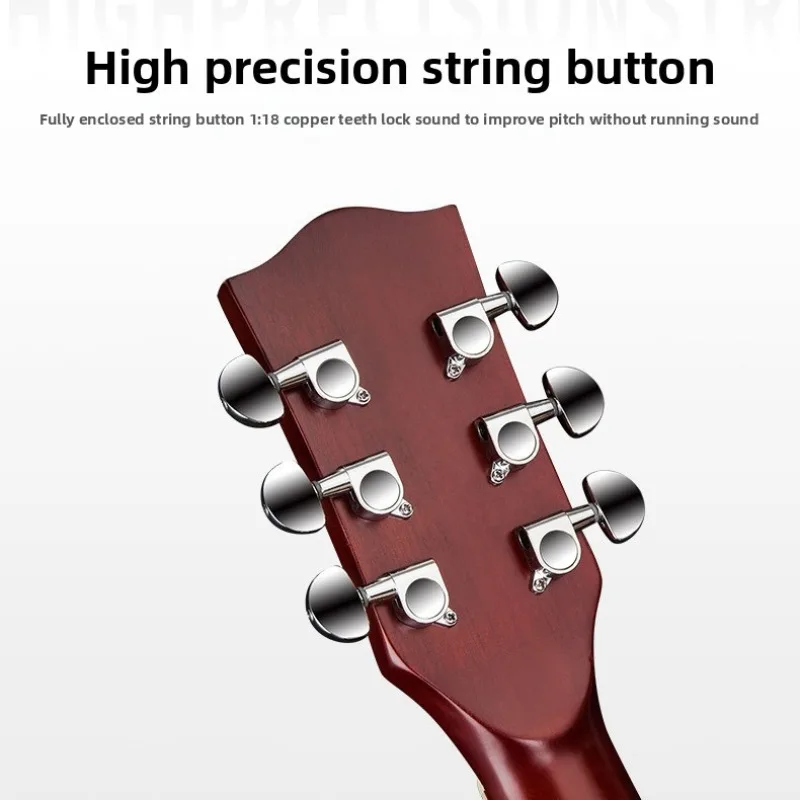 Guitare monocarte de 41 pouces en épicéa Shabili, guitare brillante, bouton de réglage entièrement fermé, Instruments d'accompagnement pour débutants en palissandre