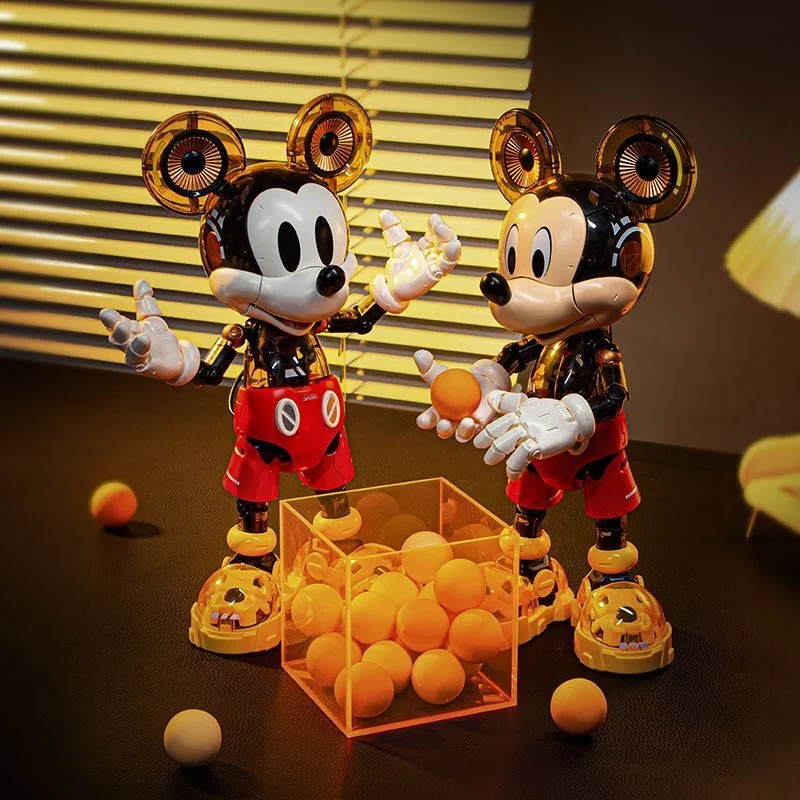 Disney Mickey Donald Duck Action Figures Anime Cartoon Cyber Character Model Bricks Desktop Ornaments Assembly Toys Holiday Gift view 5