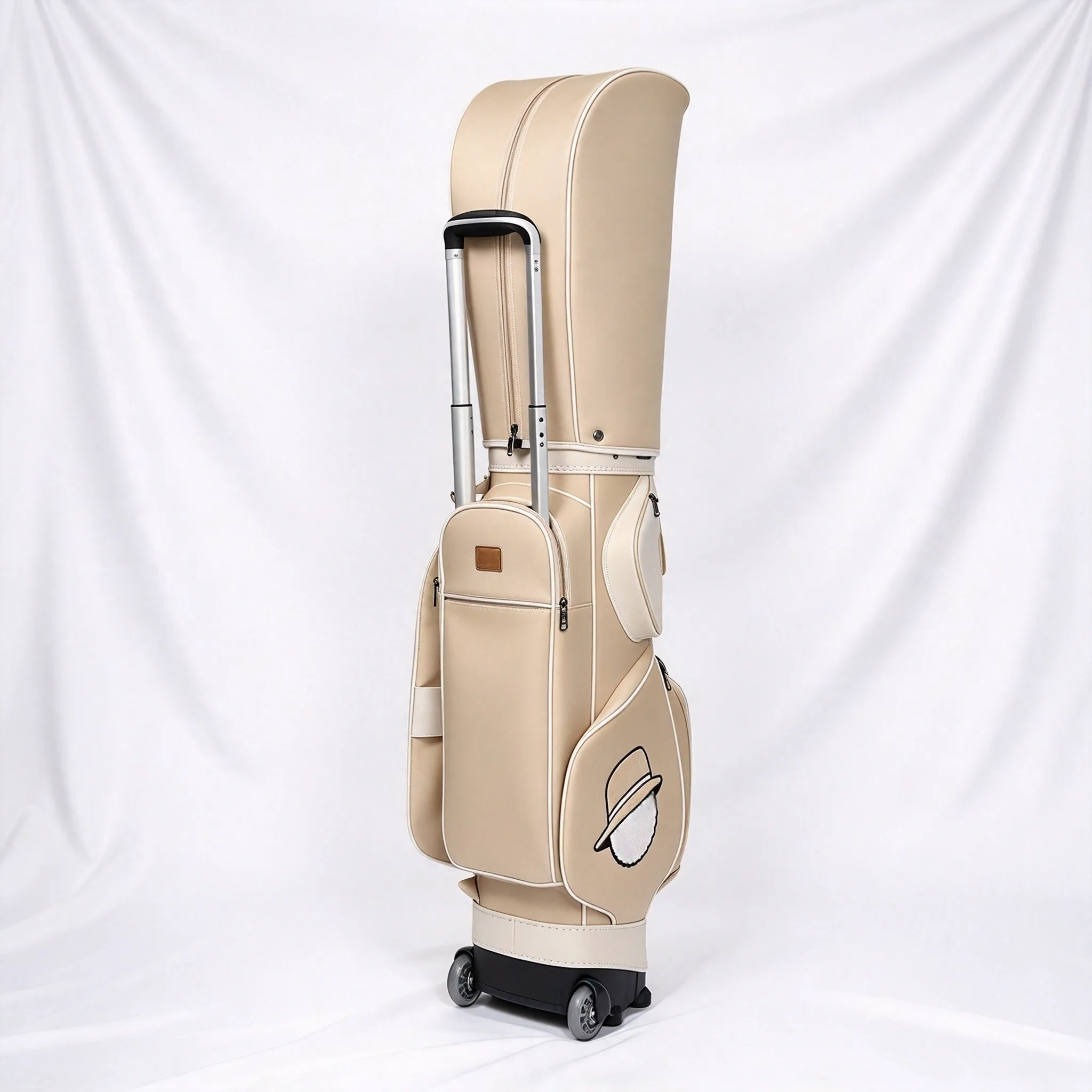 Lightweight PU Golf Stand Bag, Waterproof Large Capacity Golf Club Bag, Unisex Crossbody Sports Golf Equipment Bag