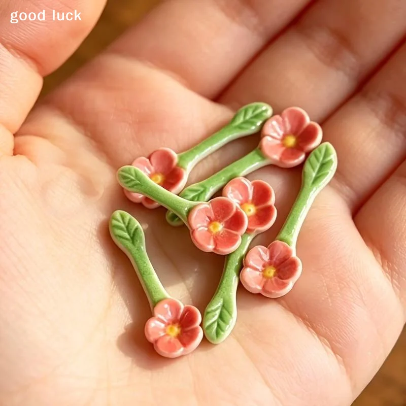 10/20/30Pcs Miniature Simulated Spoons Set Cute Flower Spoon Resin For Miniature Scene DIY Phone Case Cream Glue Decoration