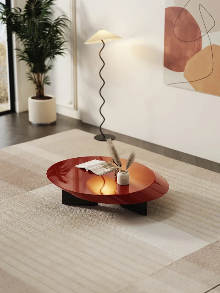 

Яркий чайный столик в форме краски Овальный чайный столик Приставной столик