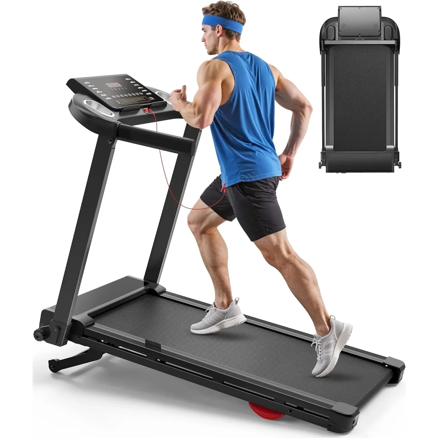

Treadmill with 15% Auto Incline - 350 LBS Capacity Foldable Treadmill with Incline and App - Walking Running Machine, Customized