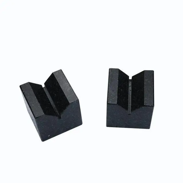 Granite V‑Block Pair, Precision Black Granite V‑Shaped Measuring Blocks for Workpiece Inspection