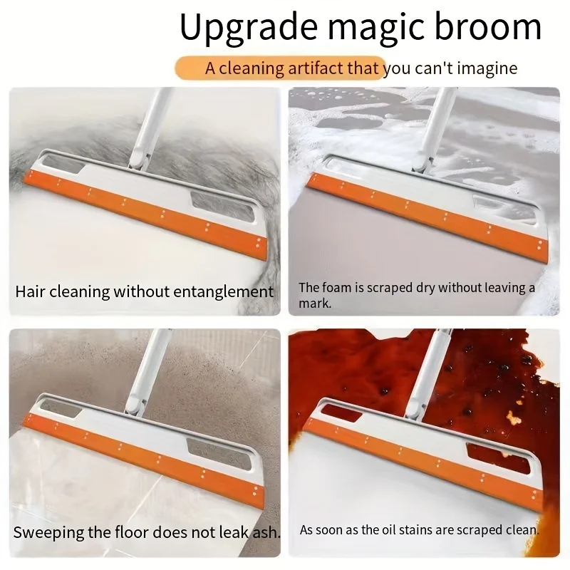 1 Magic silicone broom Household sweep floor wiper Floor mop Bathroom hair magic toilet toilet