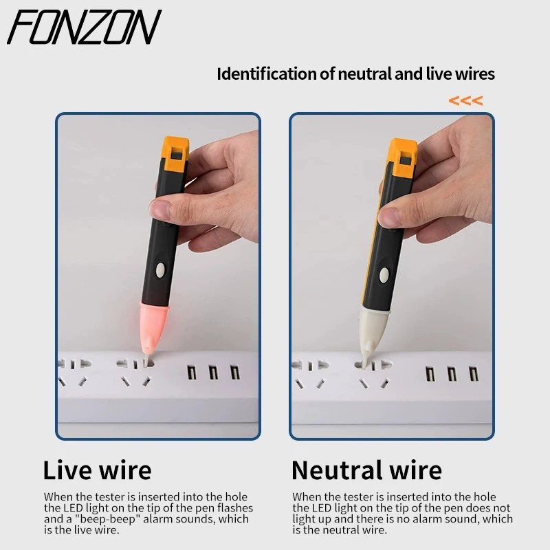 전기 표시기 기기 스마트 비접촉 테스트 펜, 전류 전기 감지 테스트 펜, 90-1000V AC/DC 전압 검출기