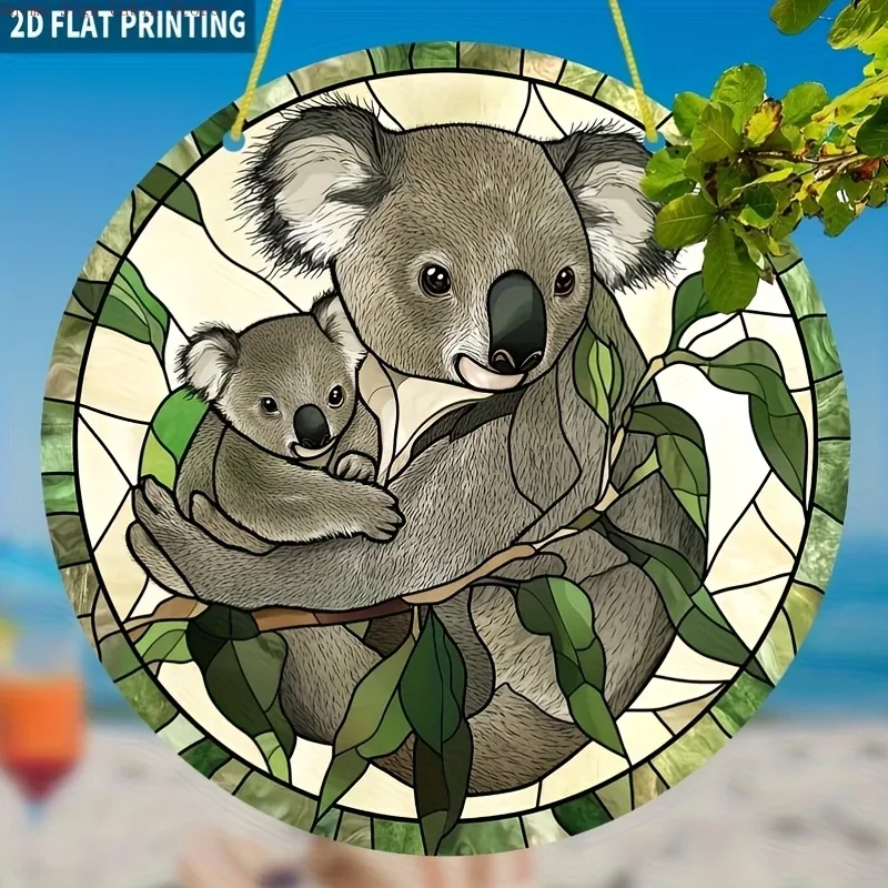 2D Flat 1pc Suncatcher Light Catcher Circular Round Decor Piece for Kitchen, Cafe, Breakfast Nook, Sunlight Art Acrylic Sign