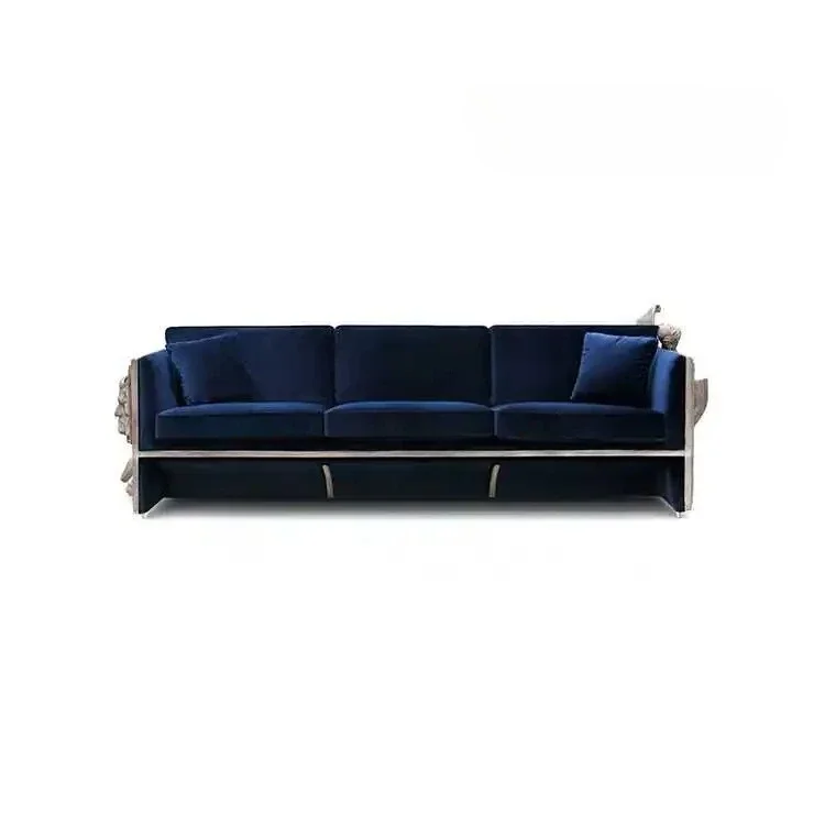 Italian light luxury sofa high-end villa model room living room luxury artistic sense