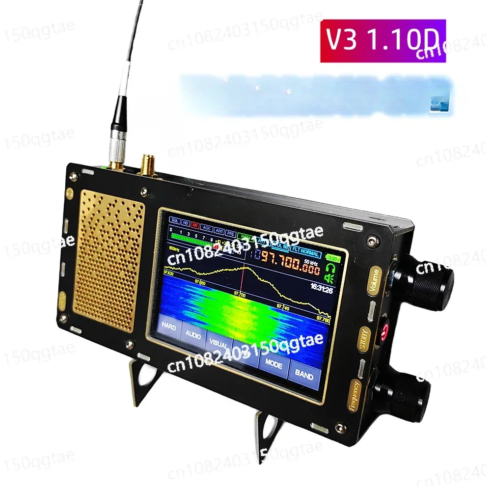 New V3 Malachite Radio Dual Antenna Latest Version 1.10D Malahit-DSP Stereo Portable 3rd Version SDR Receiver 50KHz-2GHz