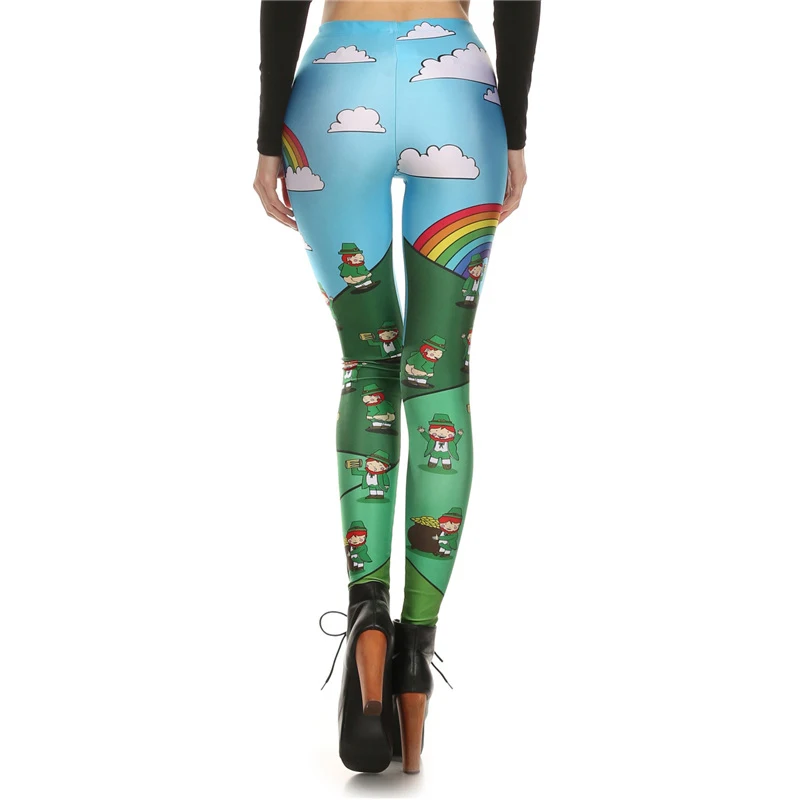 ฮาโลวีนลำลองผู้หญิงเลกกิ้งผู้หญิงกลางเอวโครงกระดูกการพิมพ์ดิจิตอลโยคะกางเกงขายาวกางเกงยิมกางเกงออกกำลังกาย