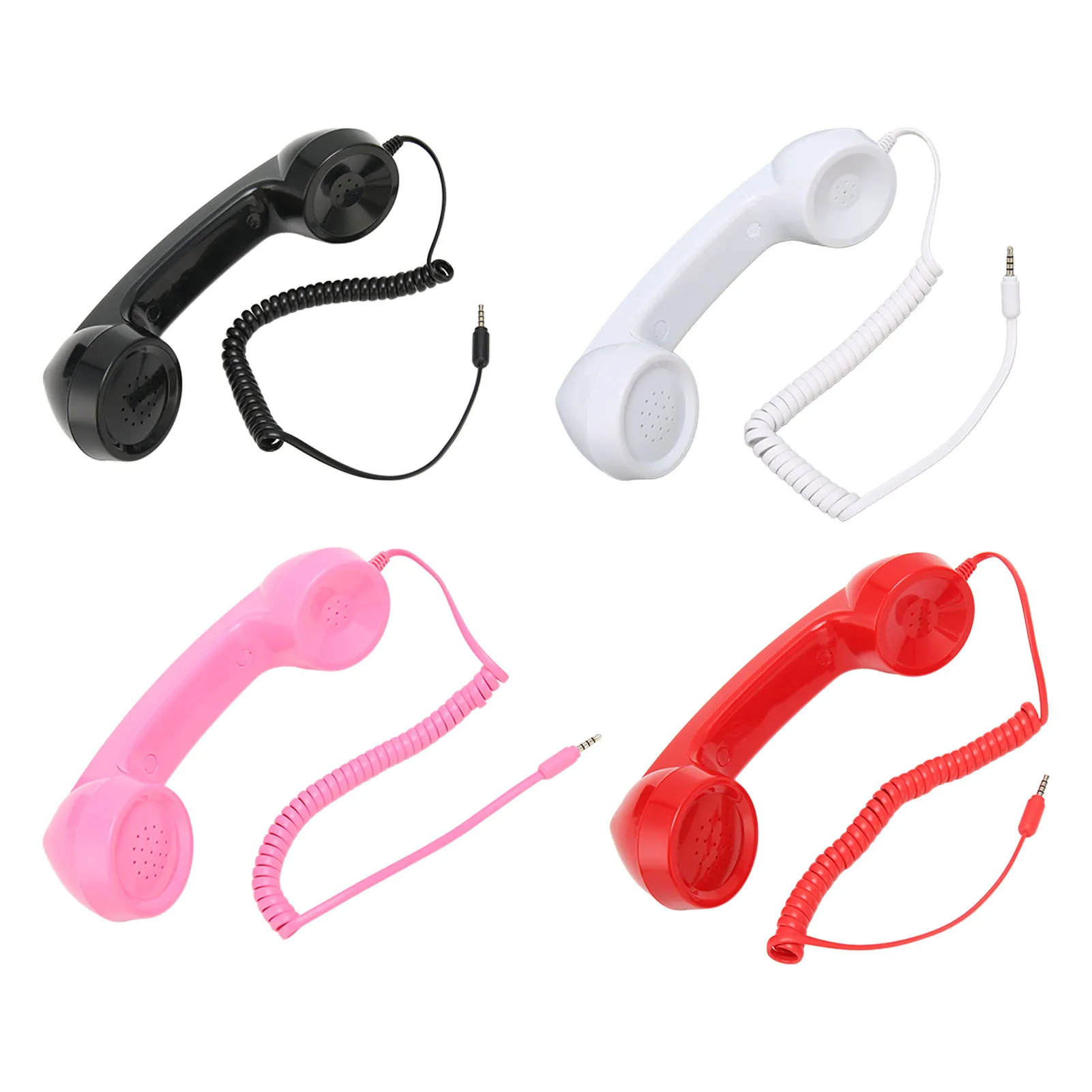 Retro Phone Handset Multifunction Radiation Proof Handheld Cell Phone Receiver for Mobile Phones Computers