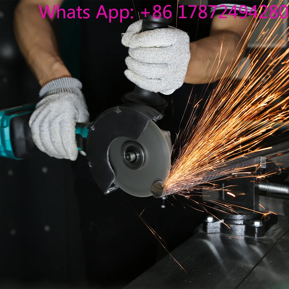 New 125mm Variable Speed Angle Grinder, Lithium Power Tool with Anti-Vibration Handle for Metal Cutting