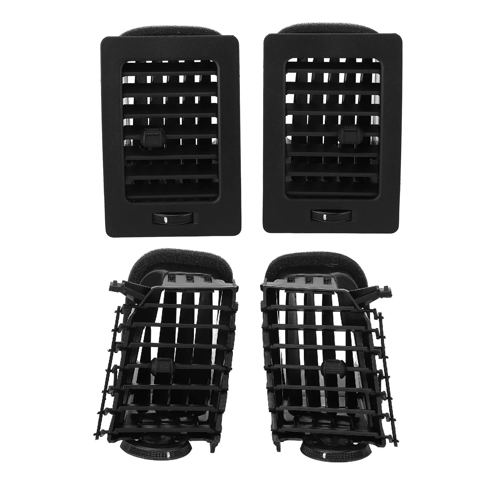 4pcs Front AC Vent Set Center Dash Air Vent and Dashboard Side Air Conditioning Outlet Grille for Toyota Hilux Vigo 2005 to 2015
