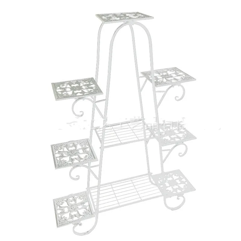 Indoor flower rack Iron flower rack stable large capacity high quality thickened fine iron green planting tray rack