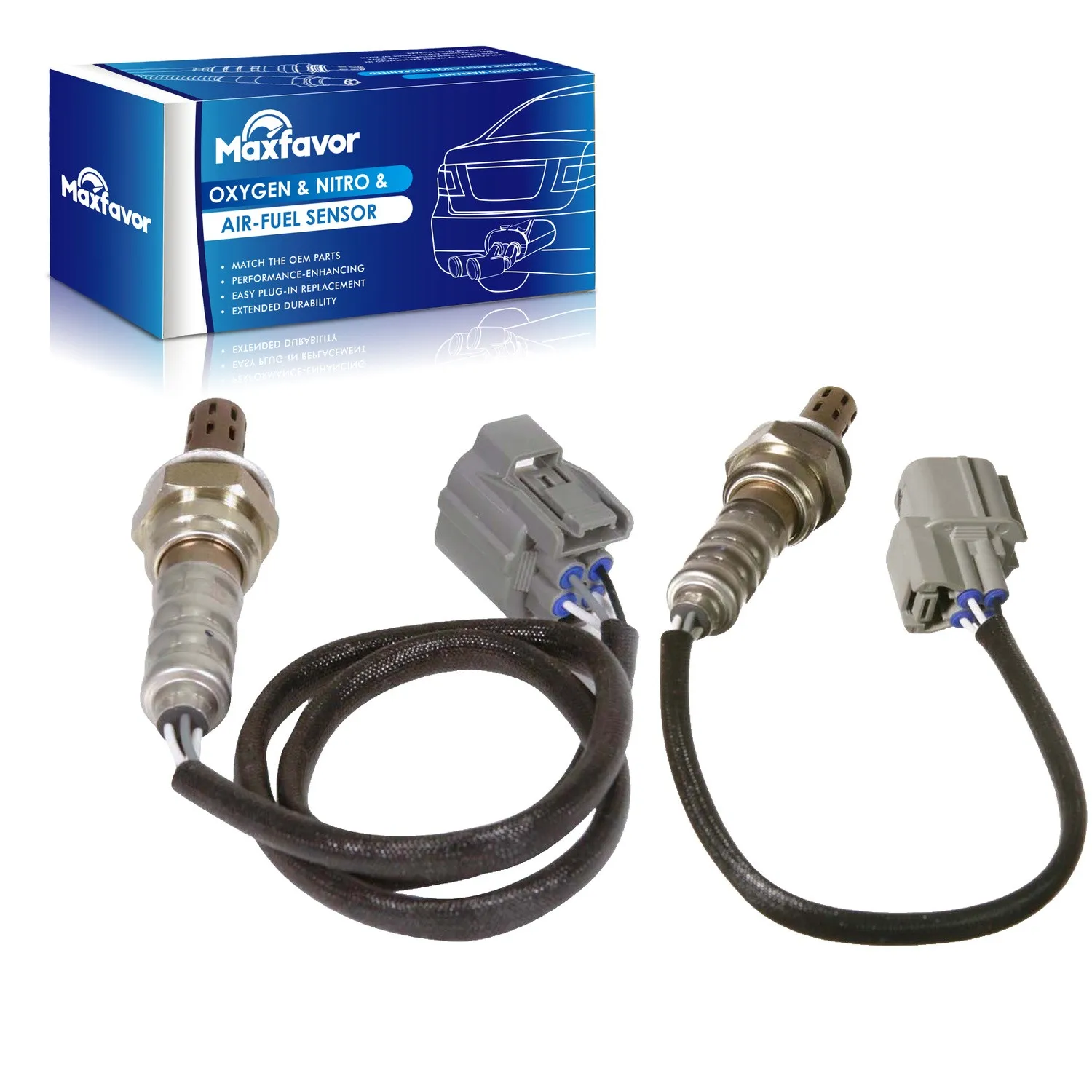 Maxfavor 2Pcs Upstream & Downstream O2 Oxygen Sensor 234-4095 234-4092 Fits for 1996-1998 Honda Odyssey, for 1996-1999 Isuzu Oasis Replace 350-34528