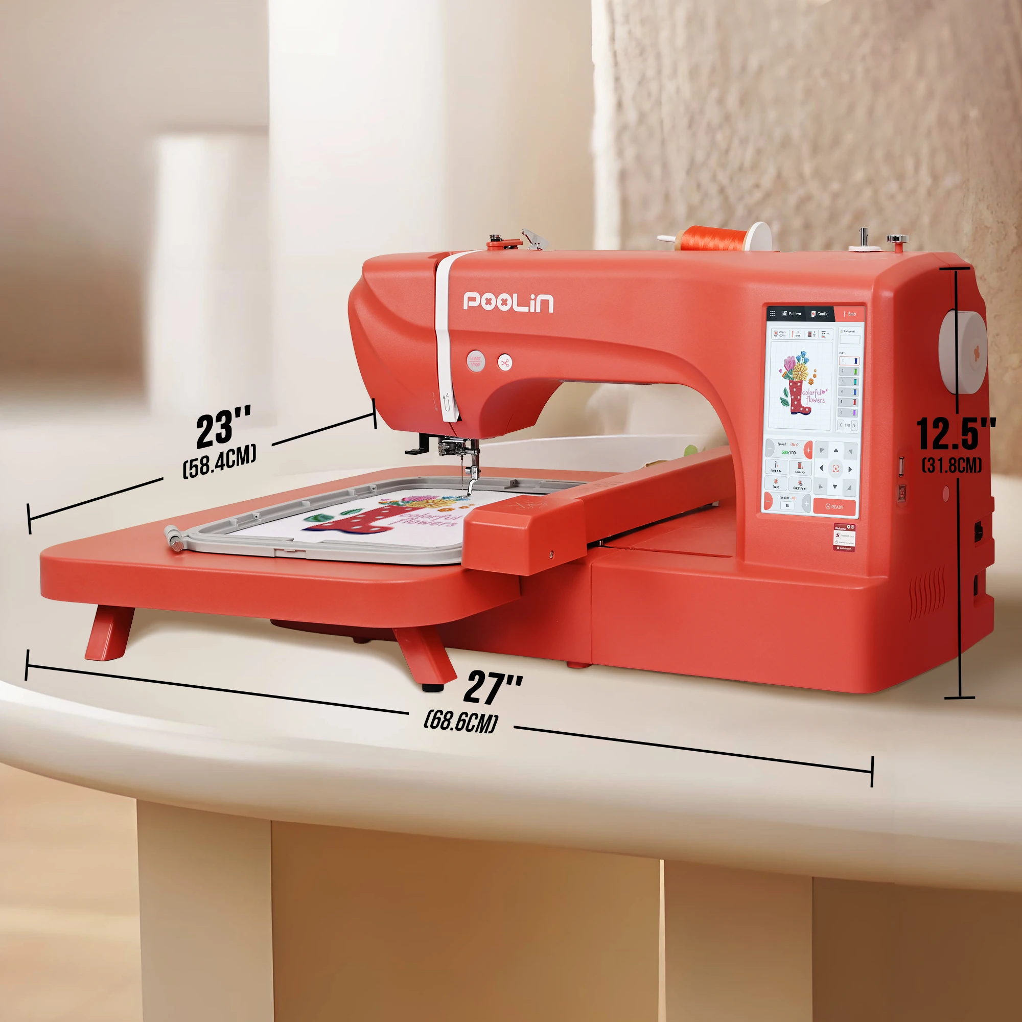 POOLIN Computerized Embroidery Machine EOC06-RE For Valentine's