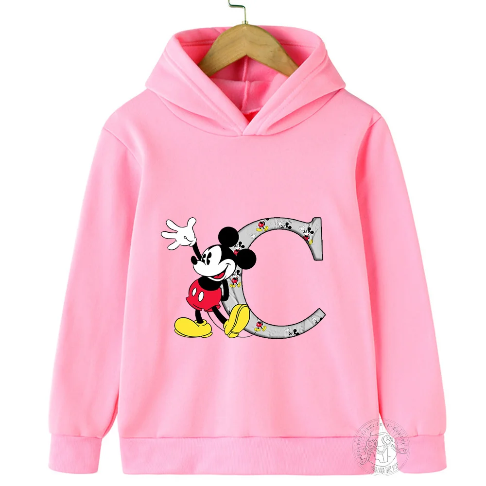 Spring Fall Kids Kawaii Stitch Hoodie Minnie Mickey Mouse Kids Anime cartoon casual street wear Kids Girls Boys tops jumper