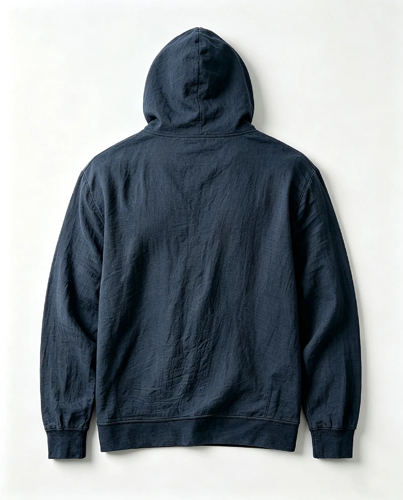 Herren Leinen-Pullover-Hemd Frühling Herbst Lässiges Kapuzen-Oberteil Locker Geschnittenes Langarm-Textilhemd Leichte Freizeitkleidung für Männer – Detail 7