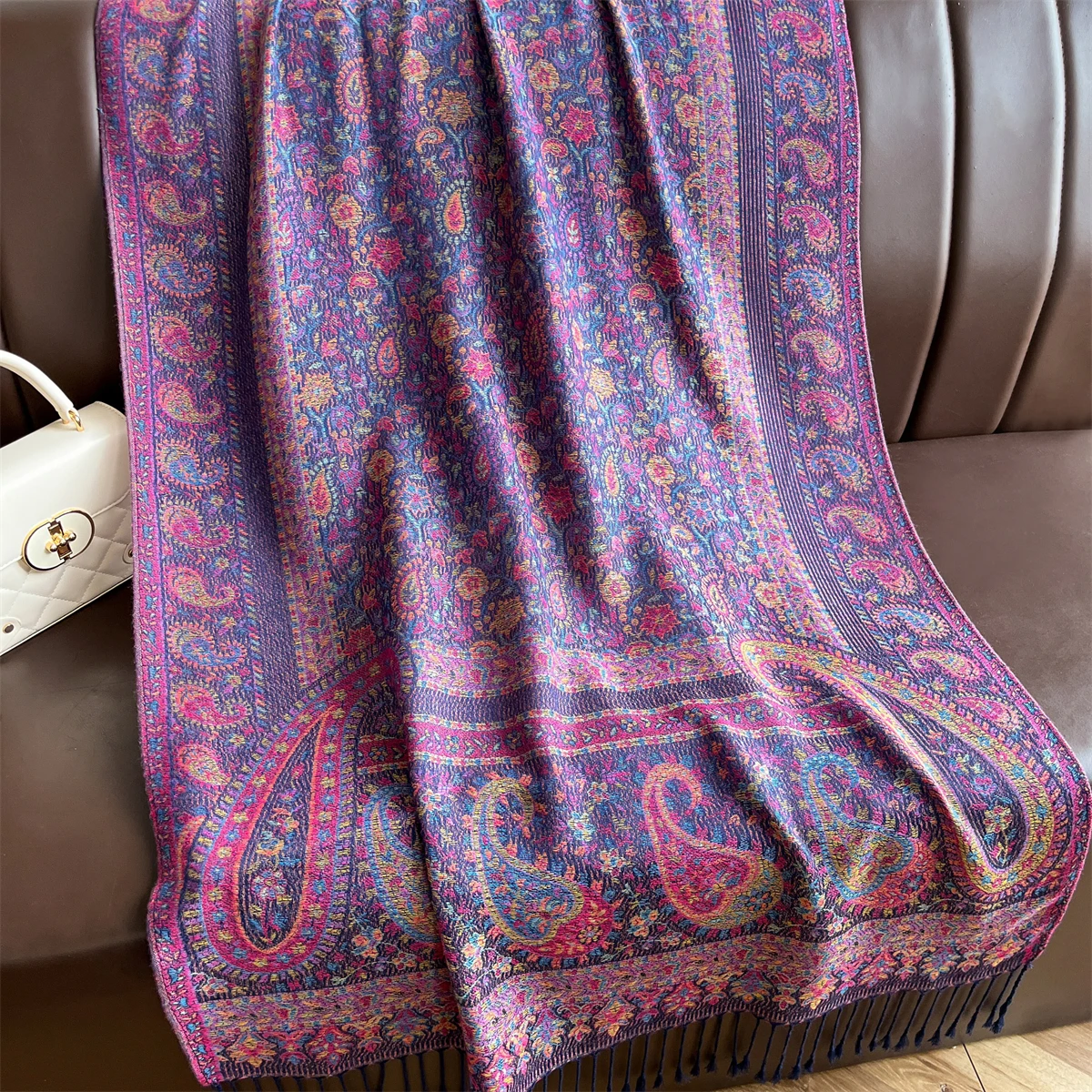 Luxus Winter Schal Frauen Kaschmir Warme Pashmina Marke Foulard Weibliche Schals Wraps Dicke Weiche Bufanda Poncho Schals Stola 2025 – Detail 9