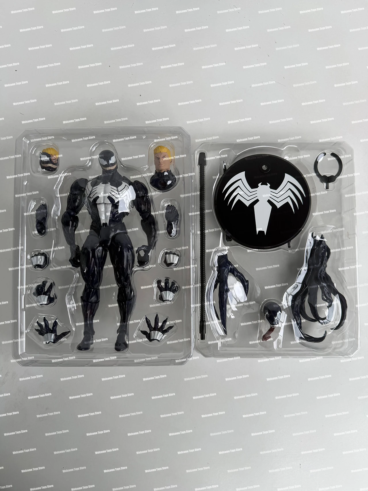 NEW Mess Toys Lethal Neighbor Venom Symbiotic Spider Man Messtoys Black Suit Spiderman Anime Action Figure Model Doll Gifts Toys view 3