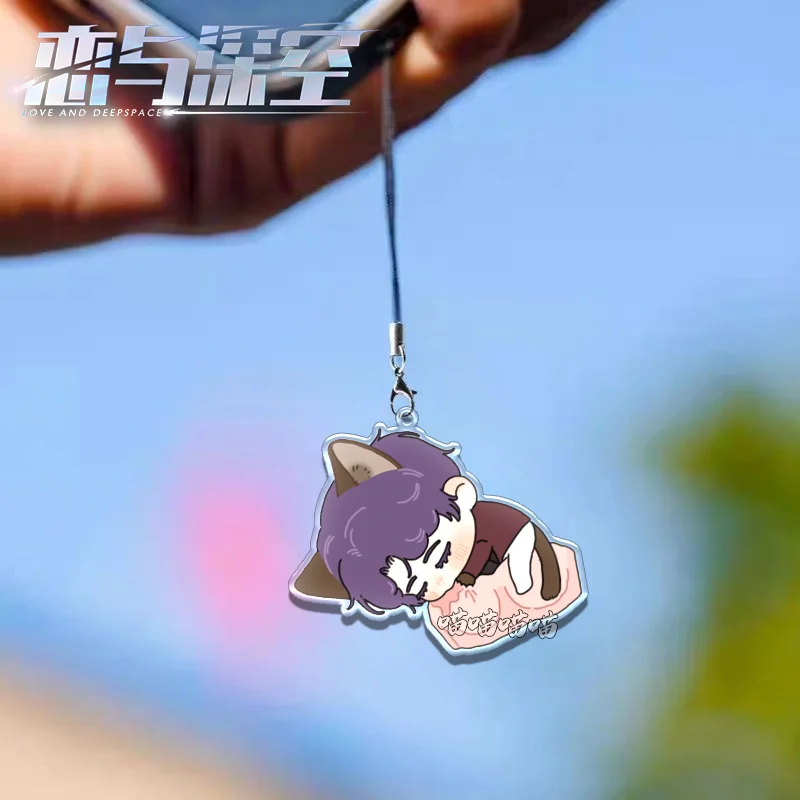 4 個アニメ愛と深宇宙ラファエル・ザビエルアクリルかわいい携帯電話チェーンペンダントキーホルダーストラップバックパックペンダントギフト