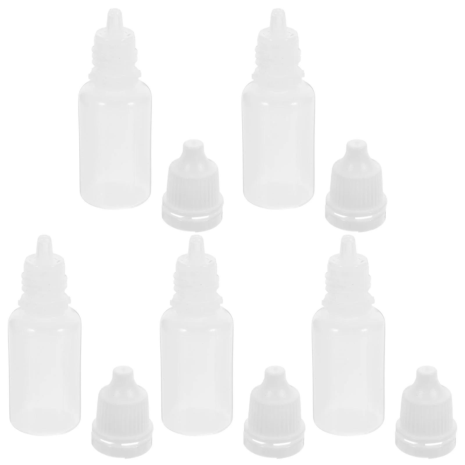 5Pcs Squeezable Dropper Bottles 10ml Empty Eye Dropper Sample Essential Oil Container Makeup Vial