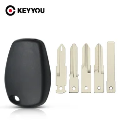 KEYYOU For Renault Logan Kangoo Duster Clio Twingo Modus Master Primastar Dacia Transponder Car Key Case Shell