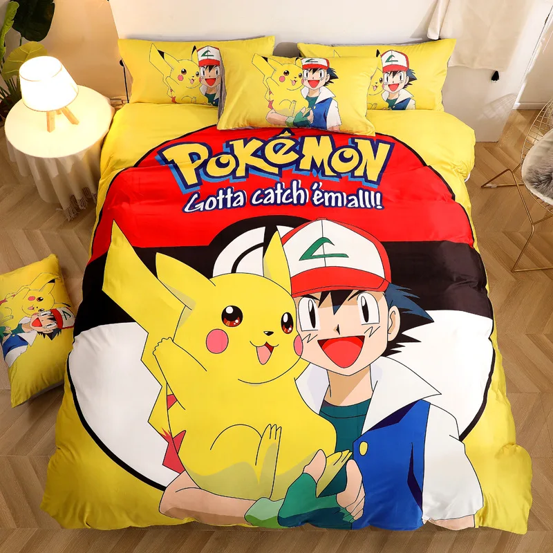 Anime Pokemon Animation Derivatives Bedding Sets Australia /Europe/USA Full Queen King Size Quilt Duvet Cover