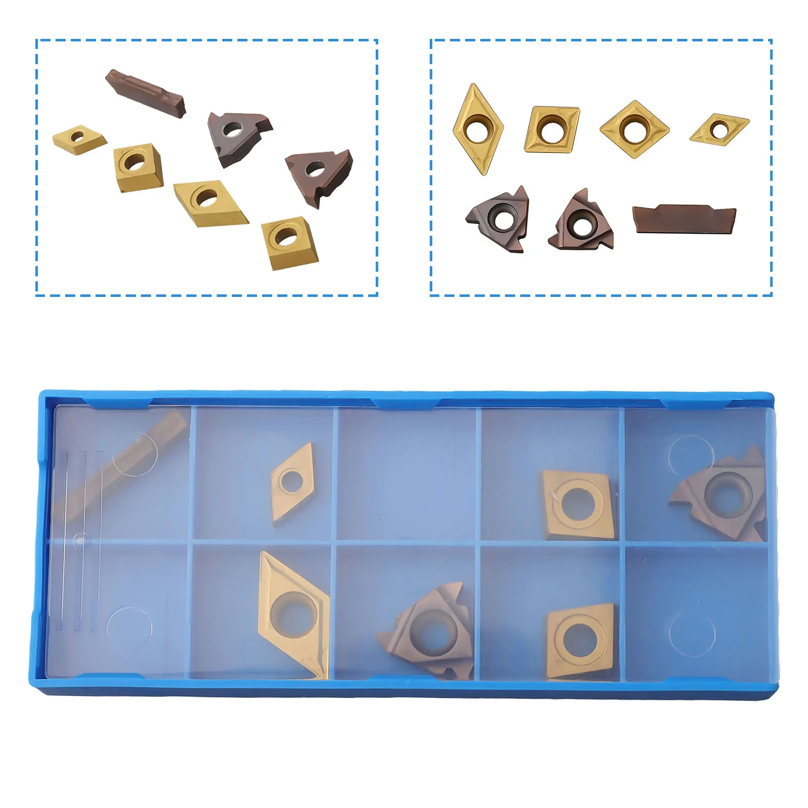 Top Grade Carbide Inserts Set for 16mm Shank Lathe Boring Bar Turning Tool Holder High Toughness and Durability