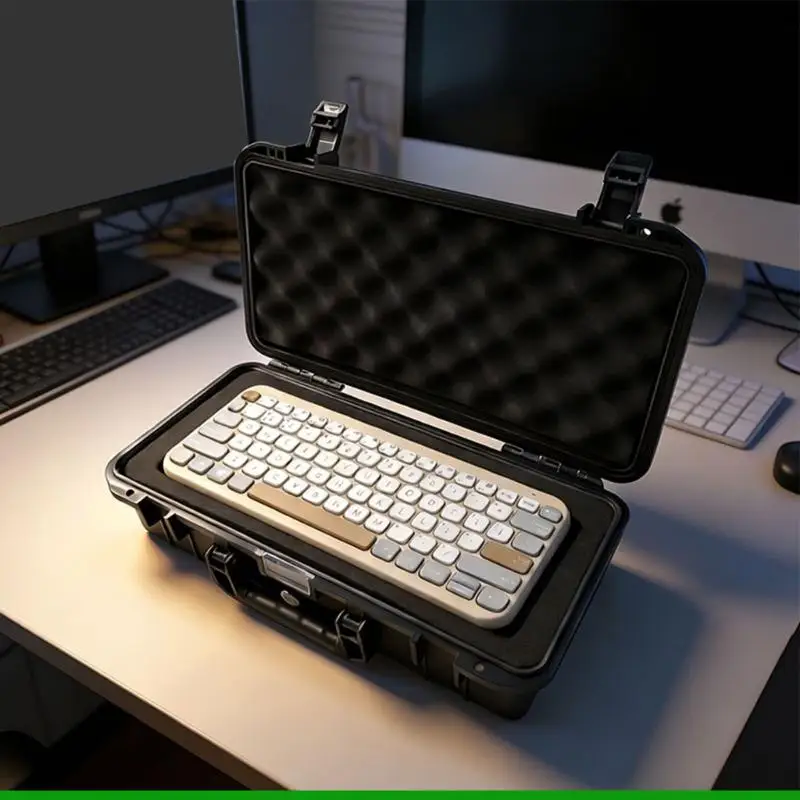 U55C Hard Portable Protective Case Shockproof Storage Bag For 87 Keys Keyboard